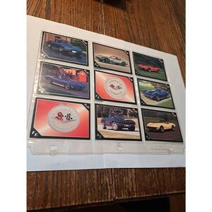 Vintage 1991 Collect A Card Vet Set Corvette Trading Cards Lot 9 Chevrolet Cards